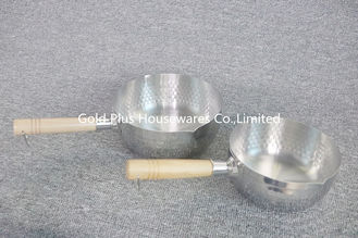 China Wholesale cooking milk boiling food warmer pot 20cm silver stainless steel boiled dumplings pot supplier