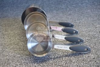 China 57g 80ml Cooking tools round flat bottom milk powder scoop natural color stainless steel measuring spoon supplier