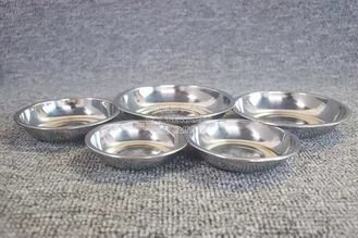 China Restaurant unbreakable 12.5cm cheap round relish serving small dishes round shape stainless steel snack dish supplier