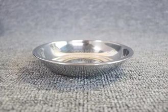 China Hot selling snack dish small dipping dish soy sauce plate round silver buffet sushi appetizer food dish supplier