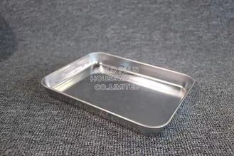 China Hotel stackable stainless steel food serving trays silver color baking sheet metal steel serving plate supplier