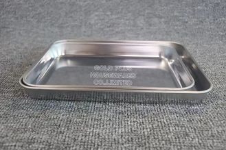 China Premium multifunctional hotel guestroom accessories serving tray stainless steel rectangle medical tray supplier