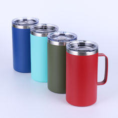 China 600ml Portable stainless steel wine tea cup large capacity beer coffee cups double wall vacuum insulated travel mug supplier