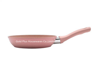China Business gifts fruit color aluminum baking fry pan 16cm stone marble non stick frying pan with anti scalding handle supplier