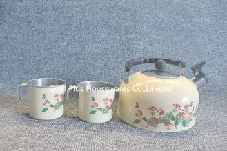 China China kitchen gadgets flower painting stainless steel whistling kettle tea water kettle with bakelite handle supplier