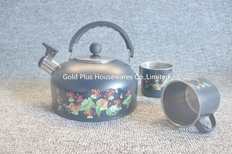 China Flat base stainless steel fast heating boiler new style quick water boiling tea whistling kettle with big handle supplier