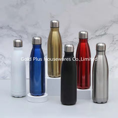 China Eco-friendly keep cold stainless steel powder coated water bottle 22oz cola shaped vacuum insulated sports water bottle supplier