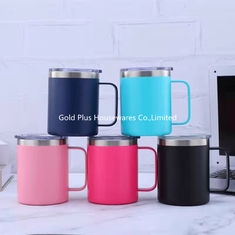 China Camping metal steel tumbler mugs with spill proof lid 330ml multi purpose beer coffee milk drinking cup supplier