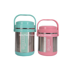 China Eco friendly insulated vacuum food flask thermos 1.9L blue color wide mouth students lunch thermal food container supplier