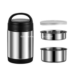 China Office portable handle soup jar sealed leak-proof breakfast cup 1.6L double wall stainless steel vacuum thermos supplier