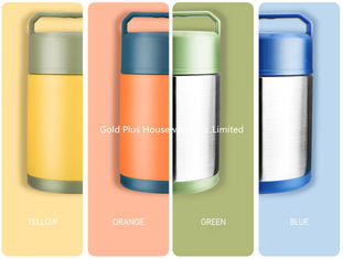 China 2L Wide mouth insulated adult food flask with steel folding spoon vacuum insulated food container lunch jar supplier