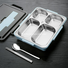 China Freshness preservation stainless steel lunch box modern design blue color leekproof bento food container with lid supplier