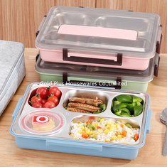China Multifunctional SUS 304 storage food carrier with spoon eco-friendly multicolors rectangle bento lunch box for picnic supplier