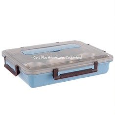 China Non-toxic stainless steel food storage container 5 compartments insulated lunch box thermal bento lunch box supplier