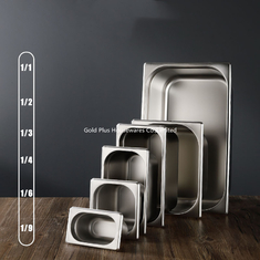 China Easy to clean metal compartment containers multi sizes anti-scratch stainless steel serving pan with lid supplier