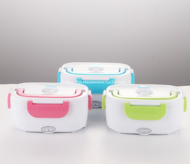 China Multicolor pink green blue PP plastic electric heating lunch box with steel liner portable food container supplier