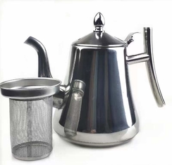 China Adequate stocks stainless steel coffee pot new design food-grade gooseneck silver tea pot with filter supplier