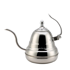 China Home kitchen durable long spout coffee pot 1800ml stainless steel gooseneck shape manual drip tea kettle supplier