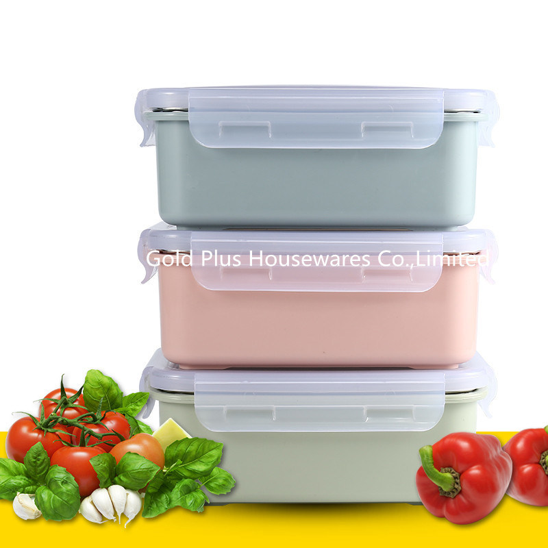 900ml Multi-purpose portable rectangular stainless steel bento box ...