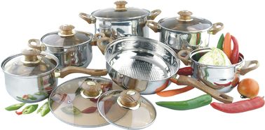 12pcs cookware set with tawny class lid &amp; cooking pot with kettle &amp; kitchenware supplier