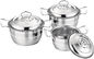 2015 hot products stainless steel cookware set &amp;6 pcs and 8pcs classical pot +flower supplier