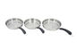 3pcs fry pan set &amp; frying pan non-stick&amp;20cm to 28cm &amp; fry pan stainless steel wtih red color supplier