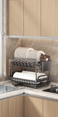 Iron Dish Rack for Kitchen Room Space Kitchen Classification Folding Rack supplier