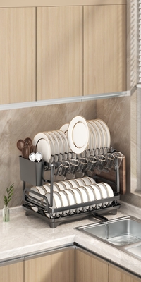 Iron Dish Rack for Kitchen Room Space Kitchen Classification Folding Rack supplier
