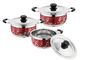 2019 hot selling 6pcs stainless steel cookware set &amp; red color ,blue color 3pcs non-stick cooking pot supplier
