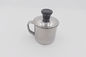 12cm Outdoor use stainless steel camping cup chrome wine mug with cover supplier