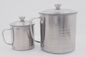 15cm Dinner party beverage water mug stainless steel single beer cup with Lid supplier