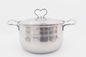 16,18cm  Kitchenware mirror polishing stockpot metal steel cooking stew pot with handle supplier