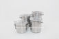 4pcs Kitchen organization metal steel candy can round shape food  jar with clip lid supplier