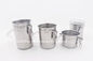 4pcs Household stainless steel canister set kitchen PP plastiic lid food bottle set supplier