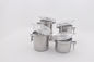 Tableware stainless steel clamp canister set with clear Lid healthy and odorless milk powder can supplier