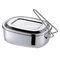 900ml Freshness preservation stainless steel food container rectangle lunch box with two dividers supplier