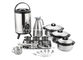 21pcs Kitchen cookware sets double wall vacuum thermos stainless steel soup pot heat insulation barrel mug and spoon set supplier