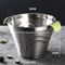 623g Portable custom water pail bar cooler with stand and lid  stainless steel beer ice bucket for hotel supplier