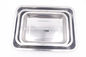32*22cm Multifunction pure inverted square plate oil pans fruit plate buffet dinner stainless steel kitchenware tray supplier