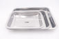 27*20cm Dinner dishes for snack stainless steel feeding serving flat tray camping dessert barbecue sets supplier