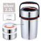 Attractive price silver color food vacuum flask  new type stainless steel lunch box vacuum insulated food jar with bag supplier