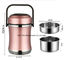 2L Ecofriendly vacuum stainless steel thermal insulated lunch box pink color bpa free thermal food jar supplier