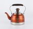1L Good price matt brushed stainless steel body whistling kettle red color fast boiling water coffee pot supplier