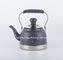 2L Fashionable stainless steel coffee pot with filter blue color hot water tea pot whistling kettle supplier
