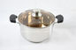 16cm,18cm Wholesale stainless steel noodle cooking pot with compound bottom single handle milk pot with bakelite ear supplier