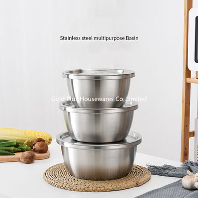 4cm Cheap kitchen utensil metal stainless steel 304 mixing bowl different sizes soup deep basin supplier