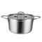 24cm Cookware everyday three layer thickened flat bottom non stick soup pot stainless steel cooking pot with glass cover supplier
