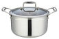 18-24cm Manufacturer supplier double handle stainless steel soup pot multi-layer thickened stock pot with glass lid supplier