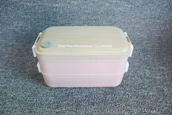 Two layers stainless steel leak proof bento box with 2 compartments environmental protection storage boxes supplier