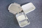 Hot sale customize single layer food container stainless steel snack rectangle food box with 2 compartments supplier